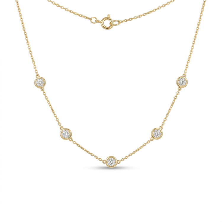 Natural Diamond by the Yard Necklace