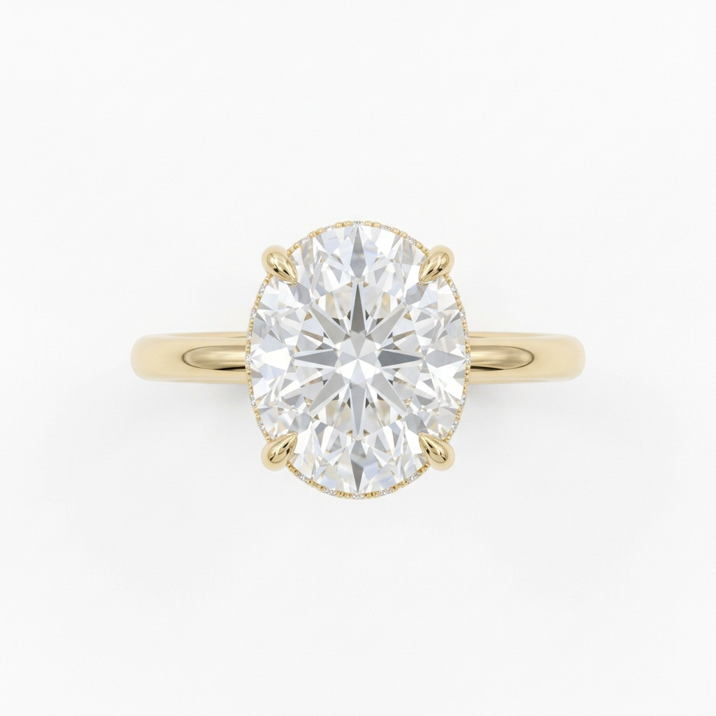 Oval Lab-Grown Diamond Solitaire Ring